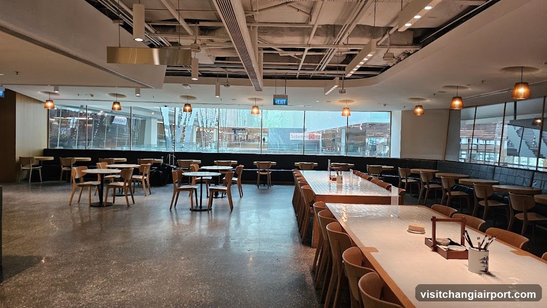 Restaurant Interior with Large Windows