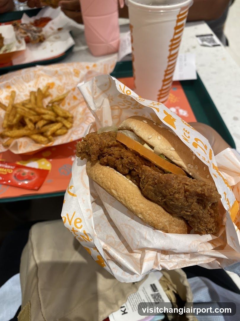 KFC Meal with Fried Chicken Sandwich and Fries