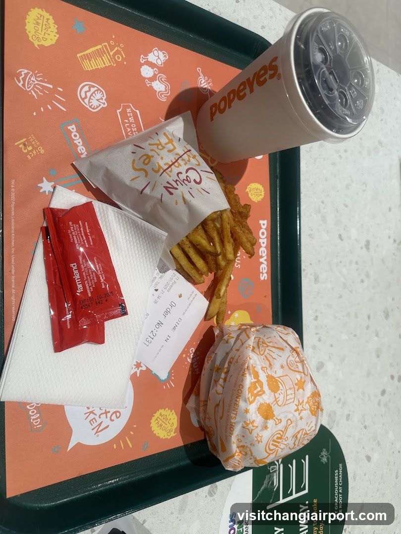 Popeyes Meal Tray