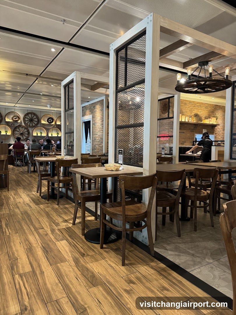 Interior of a modern café or restaurant