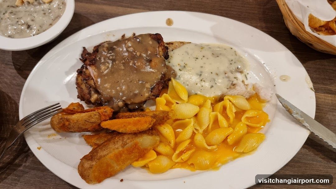 Pork Chop with Macaroni and Cheese
