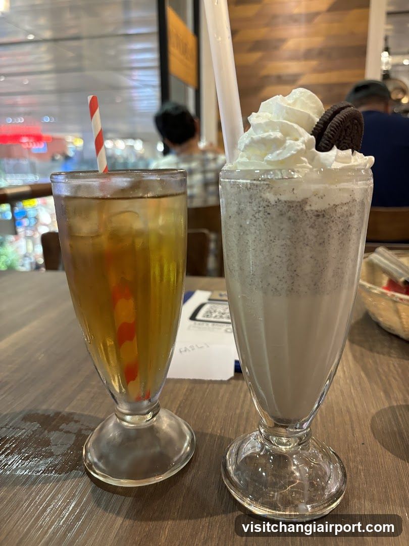 Drinks at a cafe