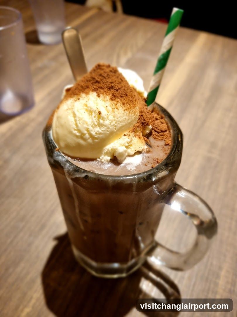 Chocolate Milkshake with Ice Cream
