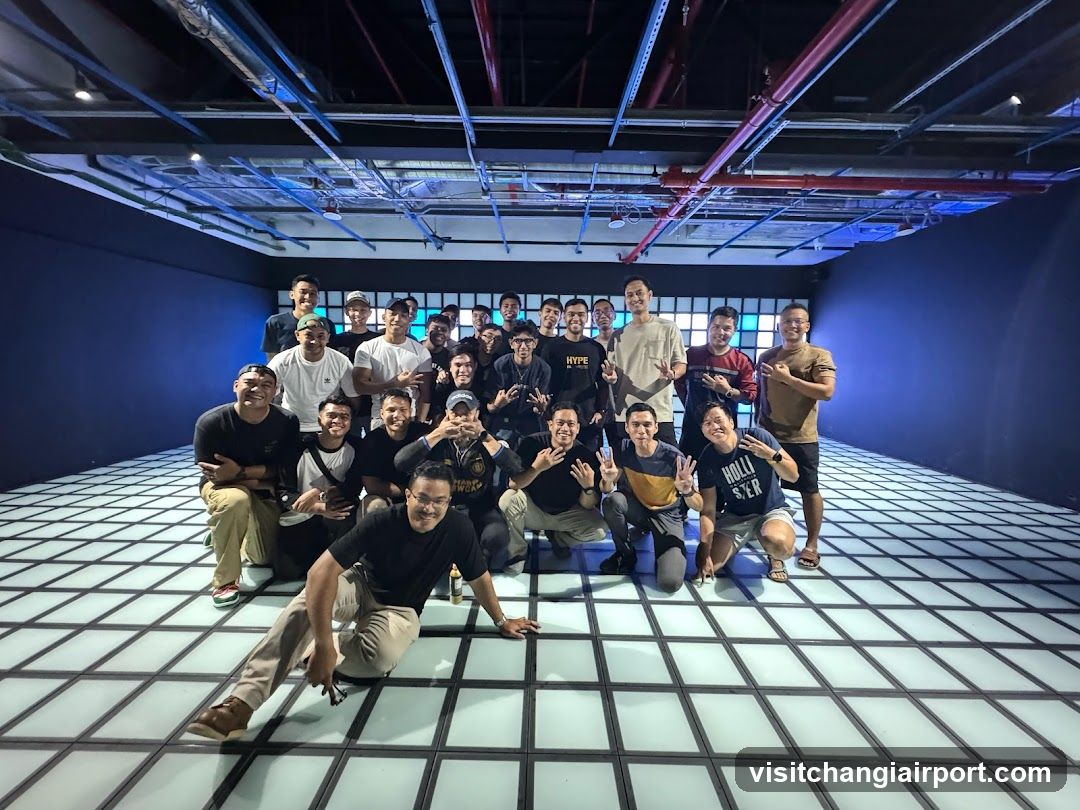 Group photo in a studio space