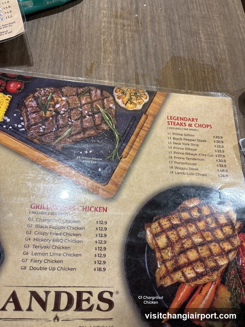 Grilled Steak & Chicken Menu
