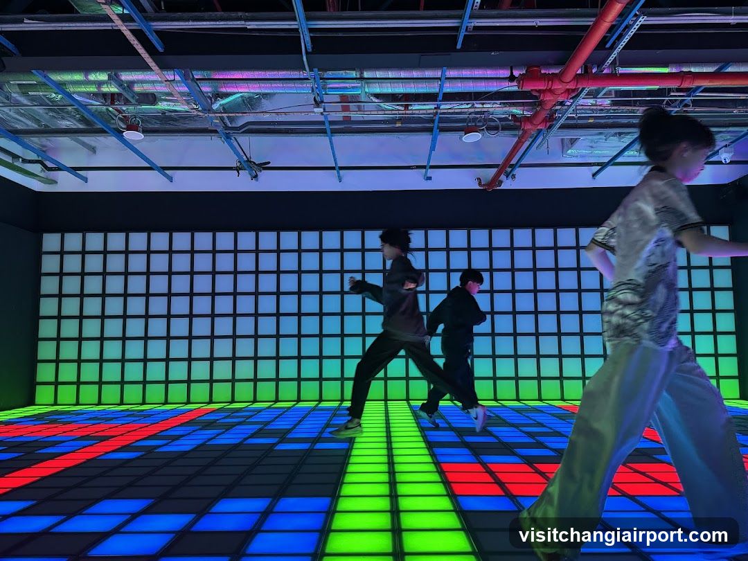 Dance in Neon Grid Room
