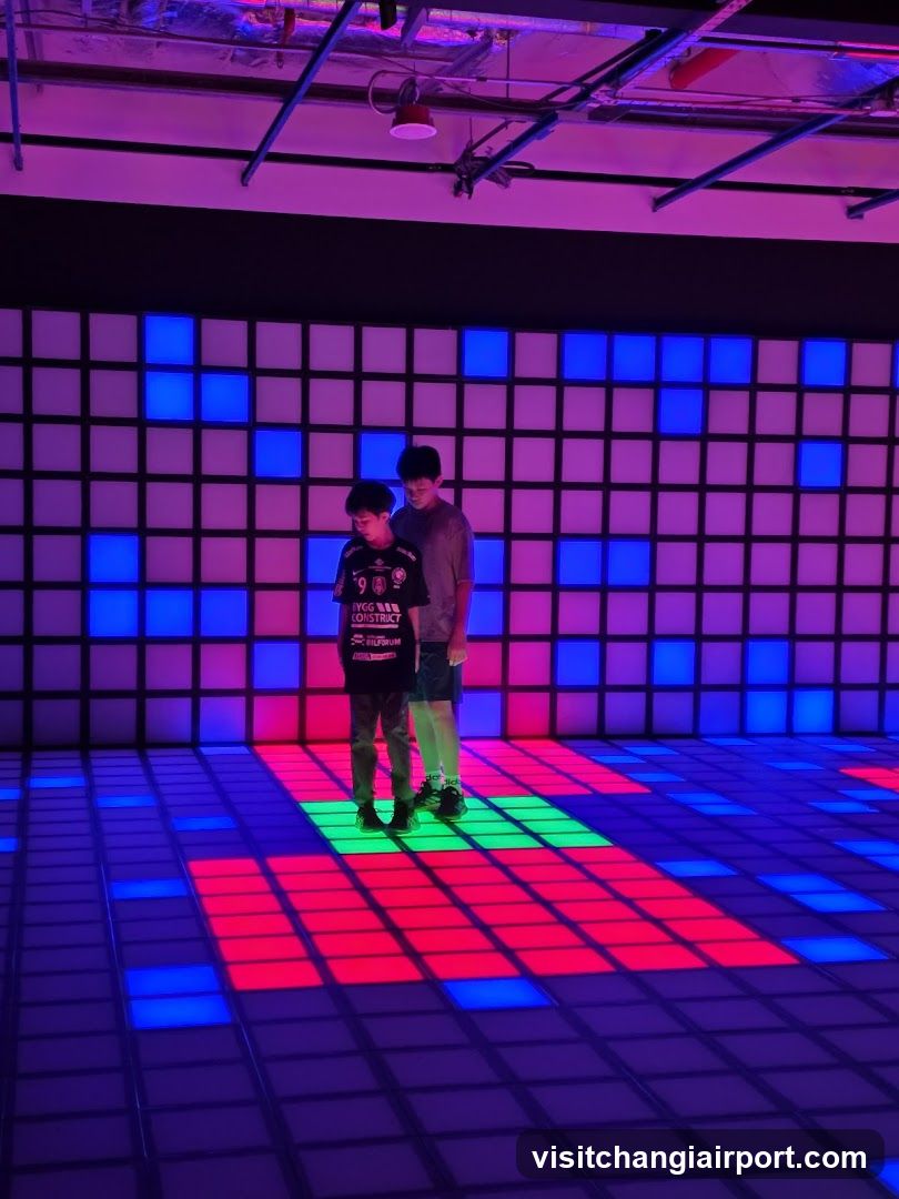 Neon Grid Room Interior