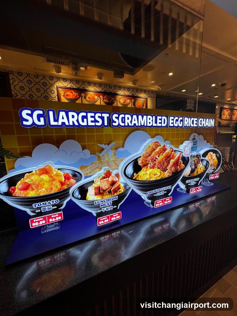 Scrambled Egg Rice Chain Display
