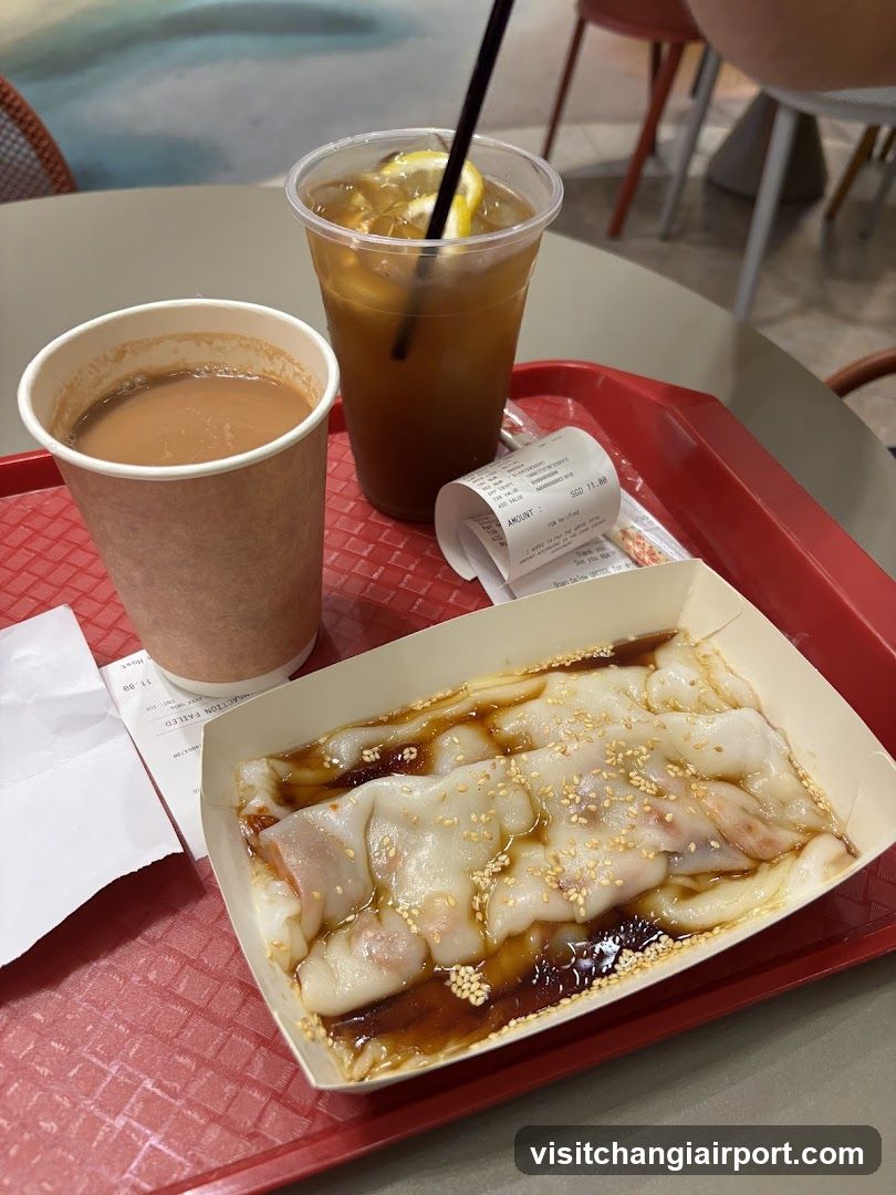 Food Tray with Dim Sum and Drinks