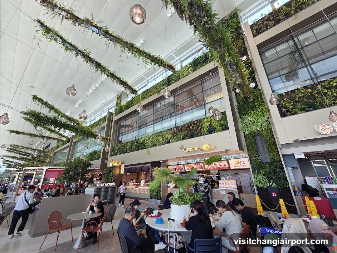 Indoor Food Court with Greenery