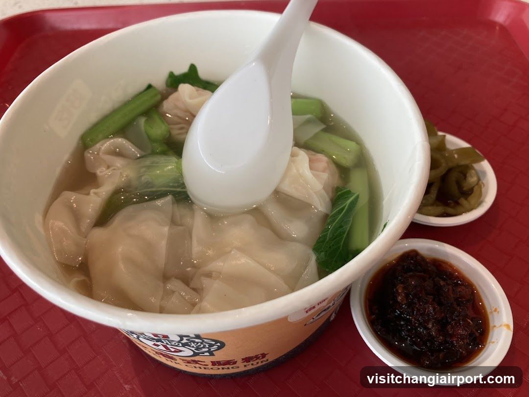 Wonton Noodle Bowl with Condiments