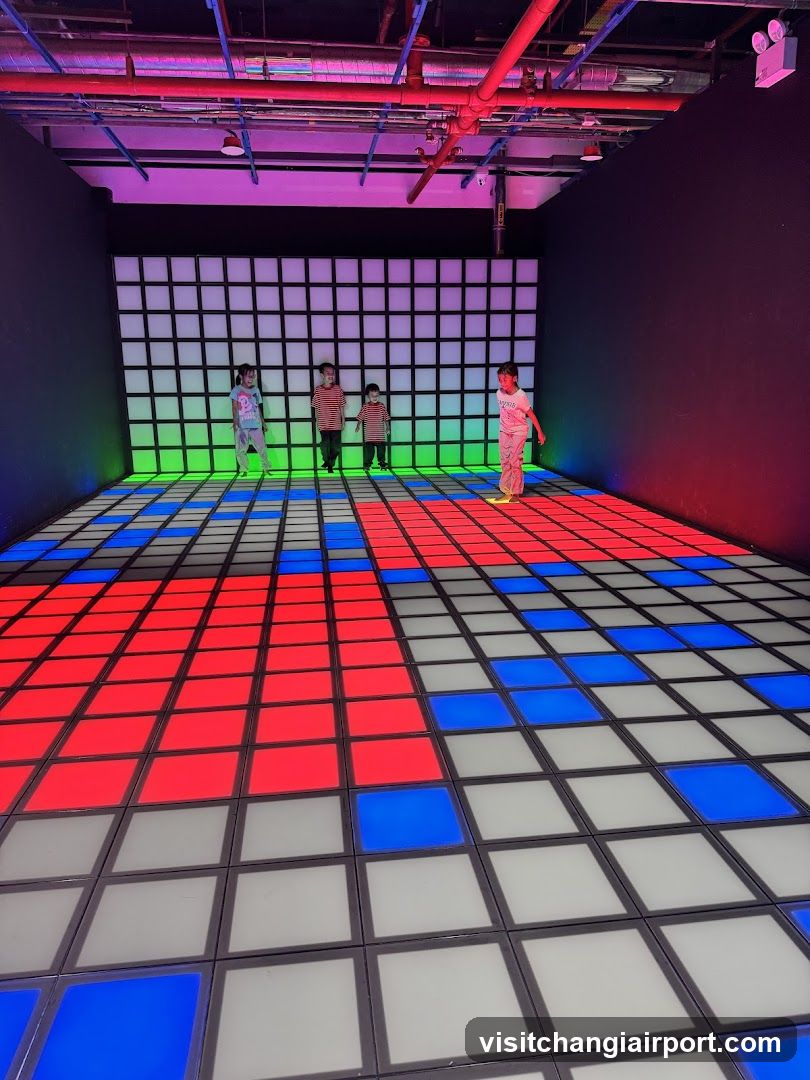 Interactive LED Dance Floor with Children