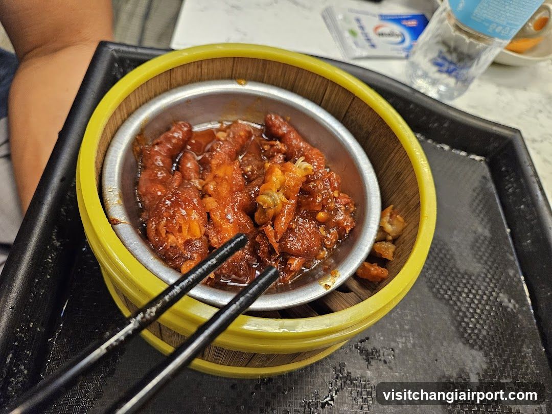 Steamed Chicken Feet in Steamer Basket