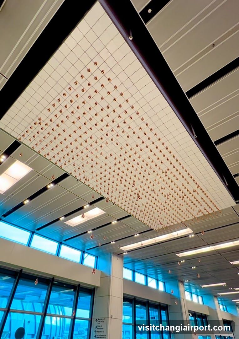 Ceiling Installation with Hanging Elements