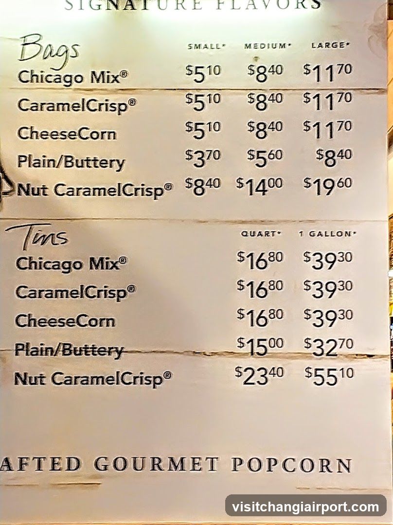 Signature Flavors Menu Board