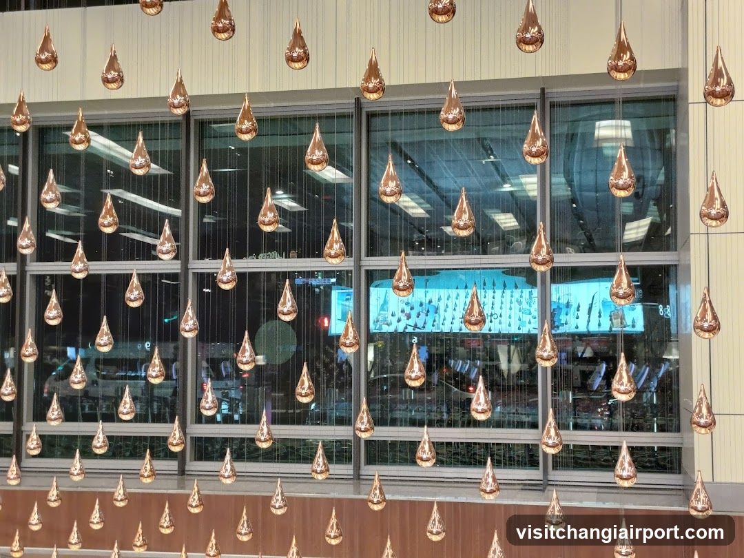 Raindrop Installation Outside Building