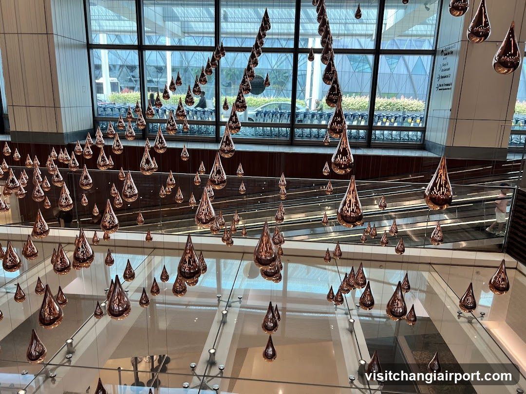 Suspended Teardrop Installation in Modern Interior