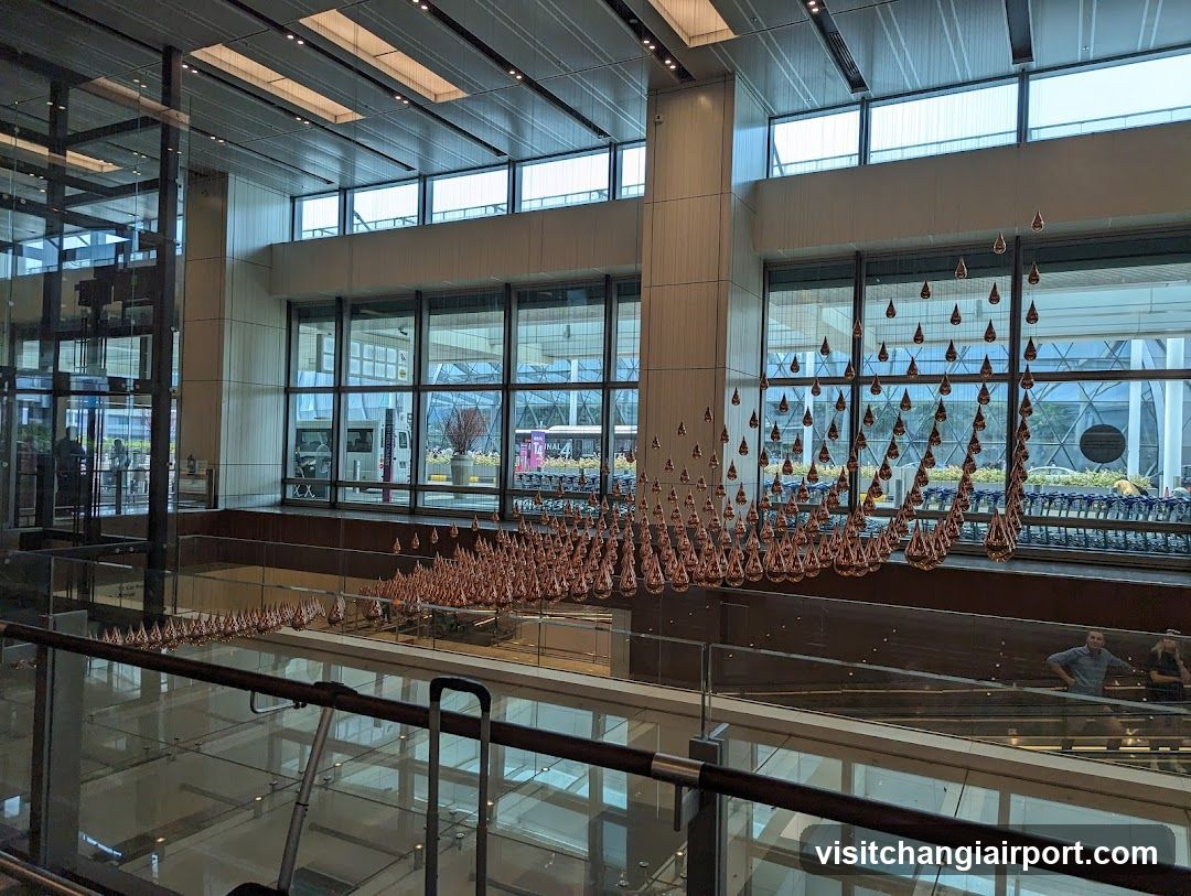 Airport Interior with Hanging Sculpture