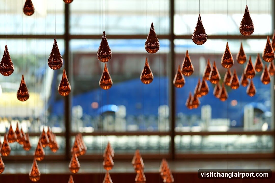 Hanging Copper Teardrop Lights
