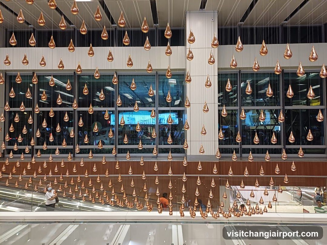 Hanging Copper Dripping Art Installation
