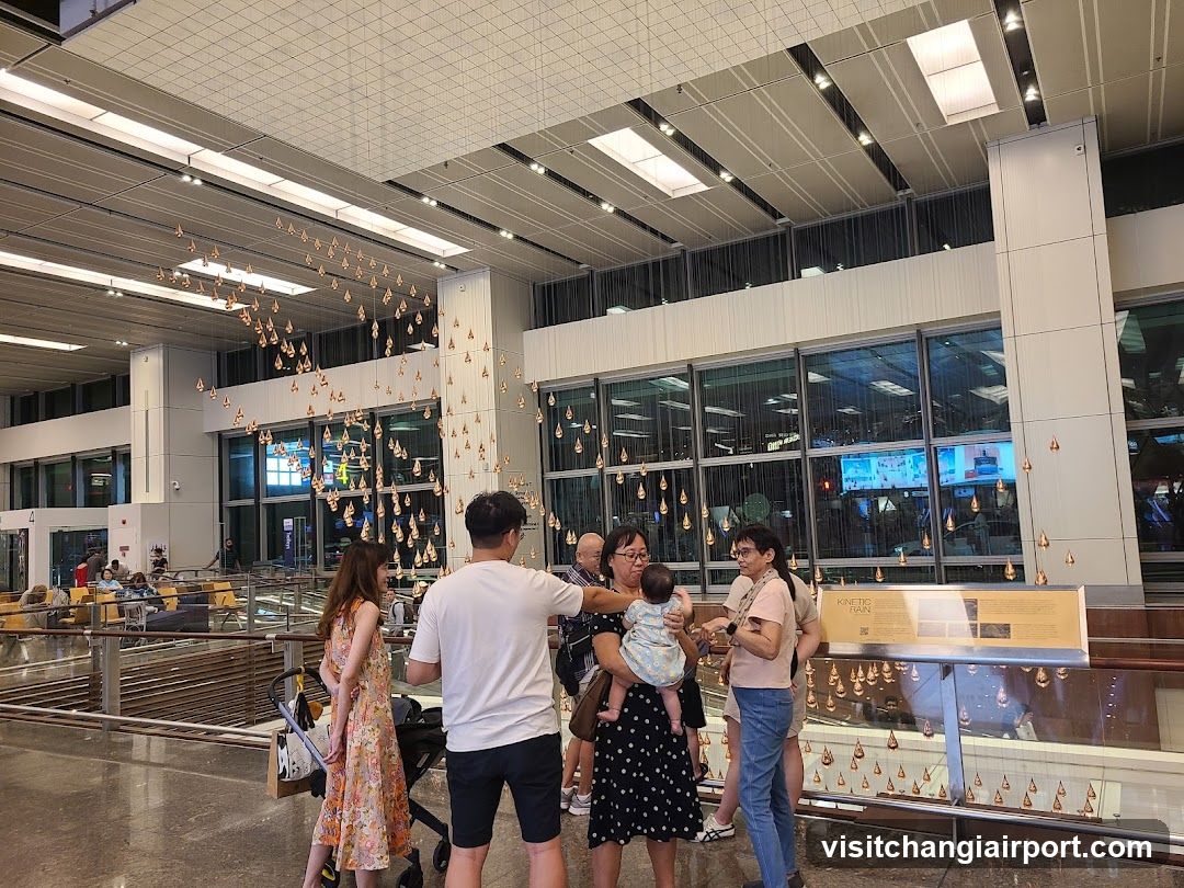 Airport Terminal Interior with Art Installation