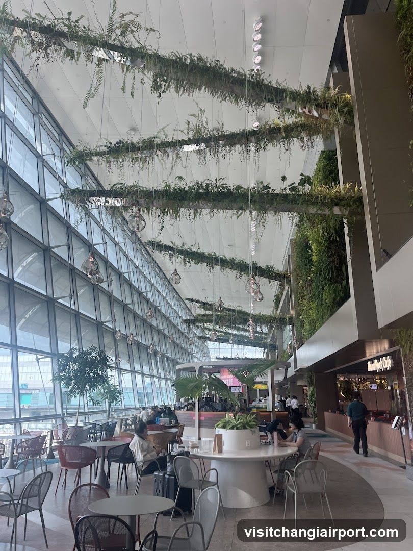 Indoor Dining Area with Greenery