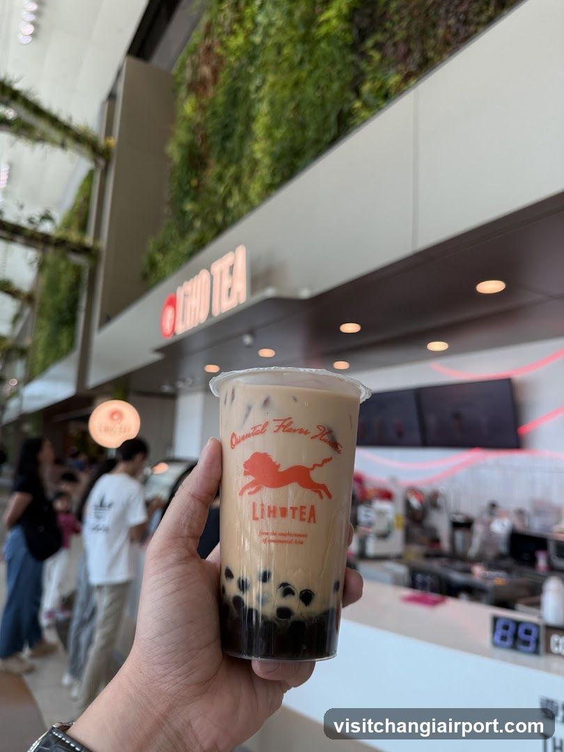 Boba Milk Tea Cup in Front of Shop