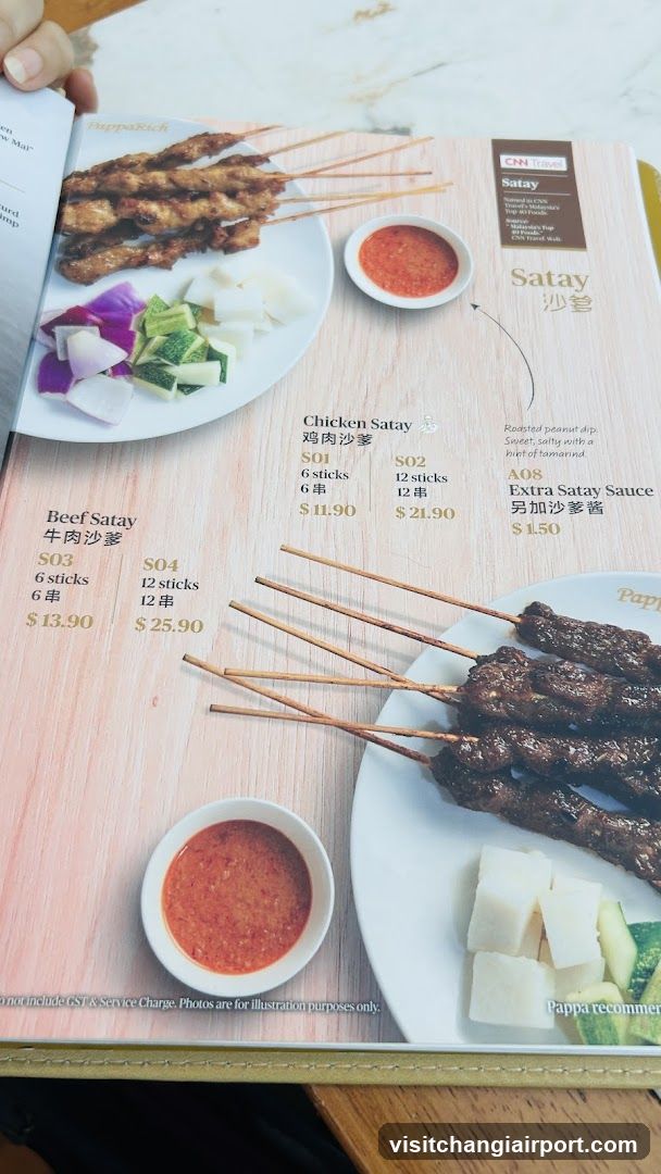 Satay Menu Page