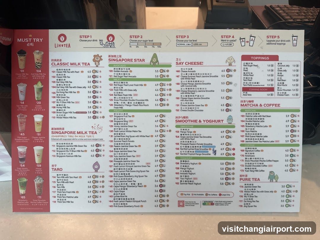 Lih Tea Menu Board