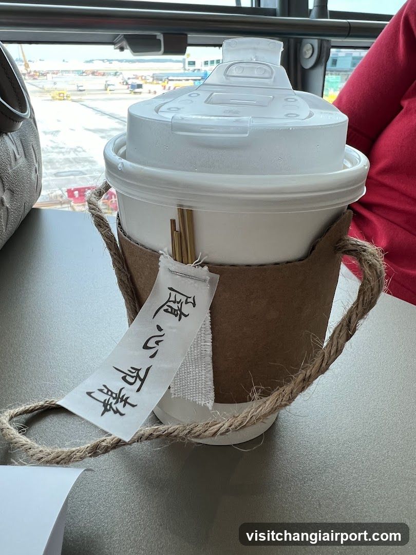 Coffee Cup with Chinese Tag