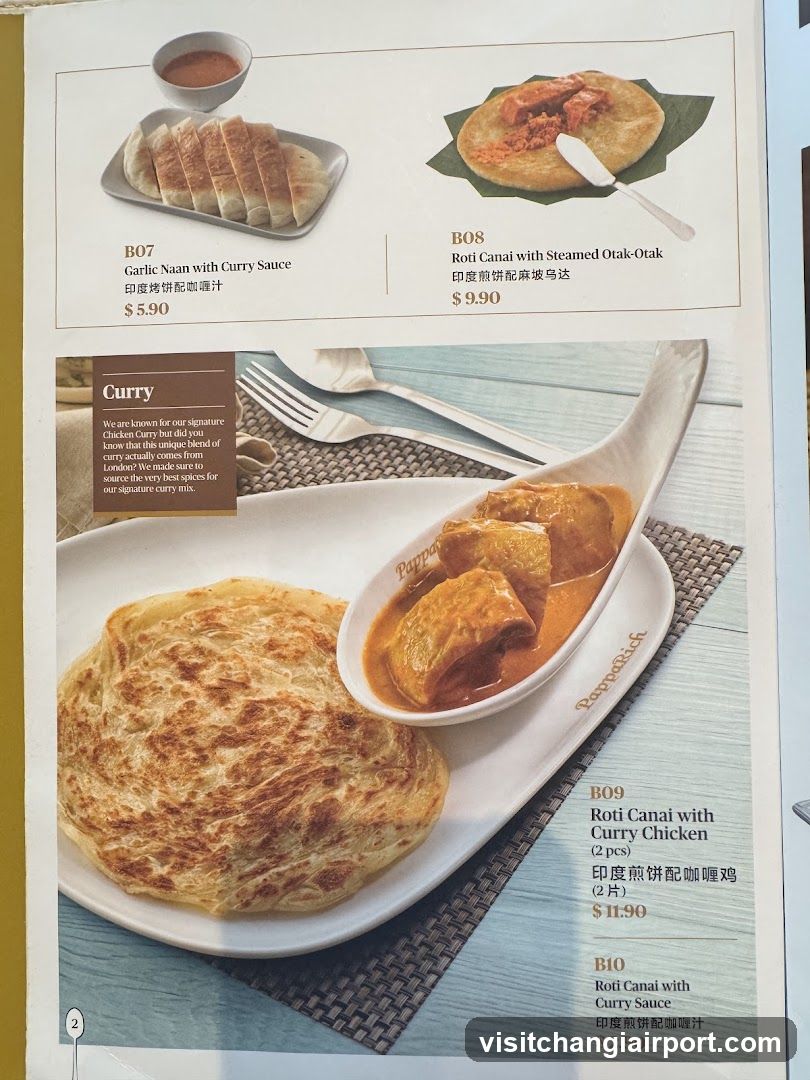Roti Canai Menu Page