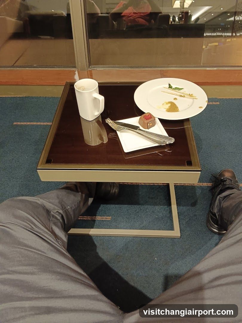 Aftersupper in an airport lounge
