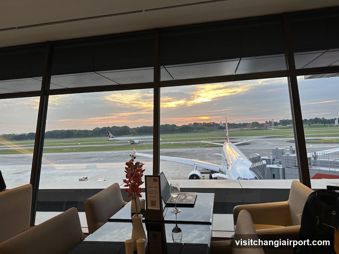 Airport Lounge View at Sunset