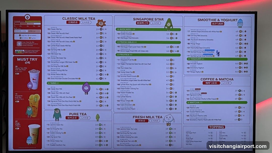 Classic Milk Tea Menu Board