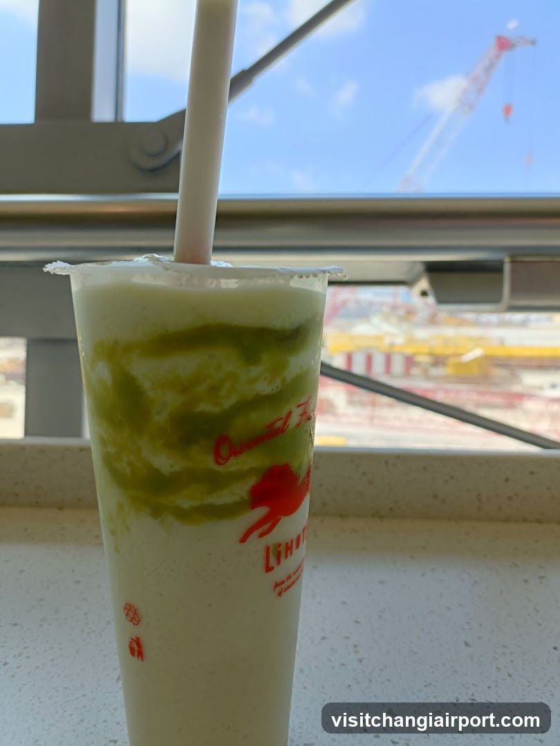 Matcha Latte with Straw