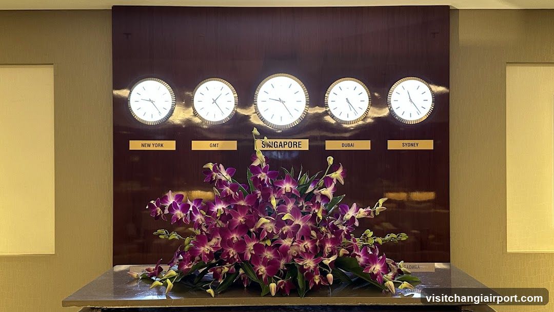 Singapore Time Display with Orchids