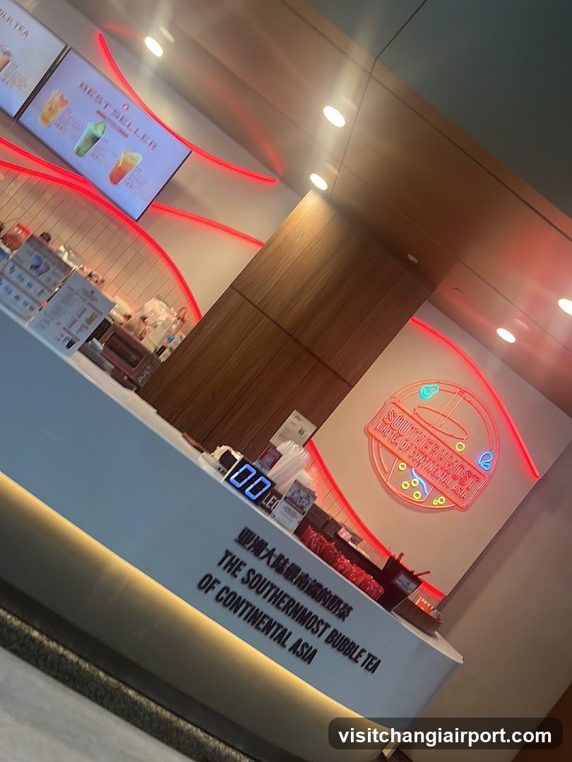 Bubble Tea Shop Interior View
