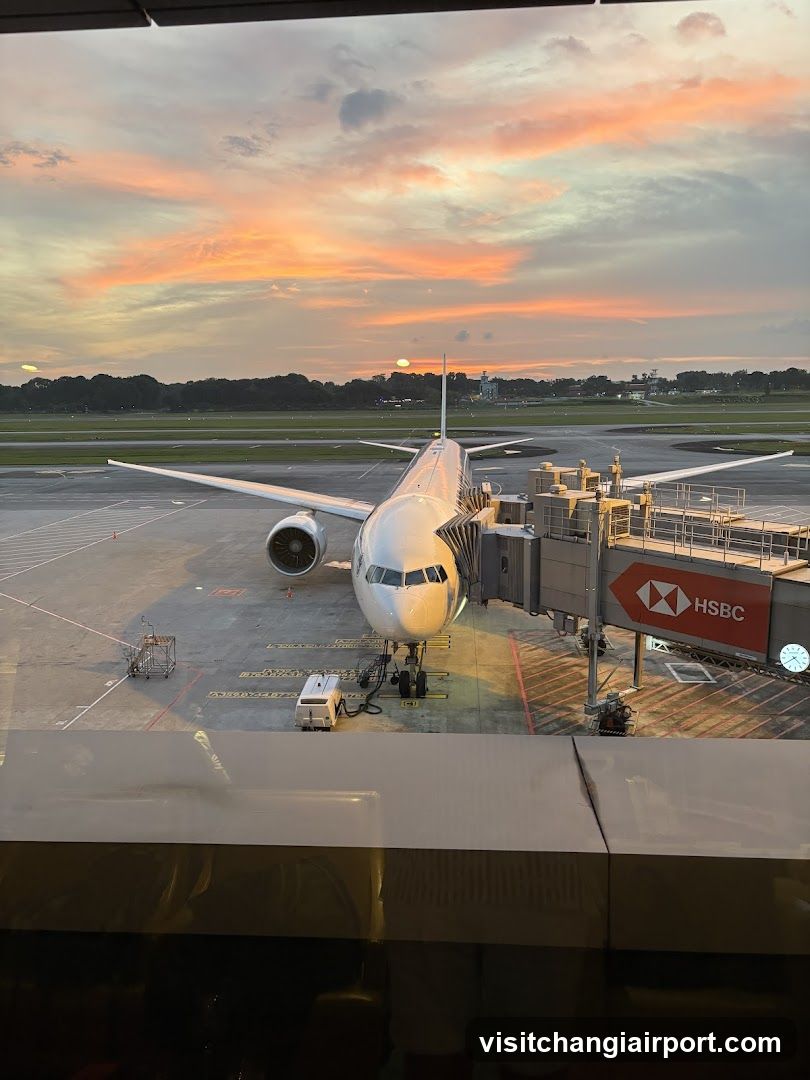 Sunset at Airport Terminal