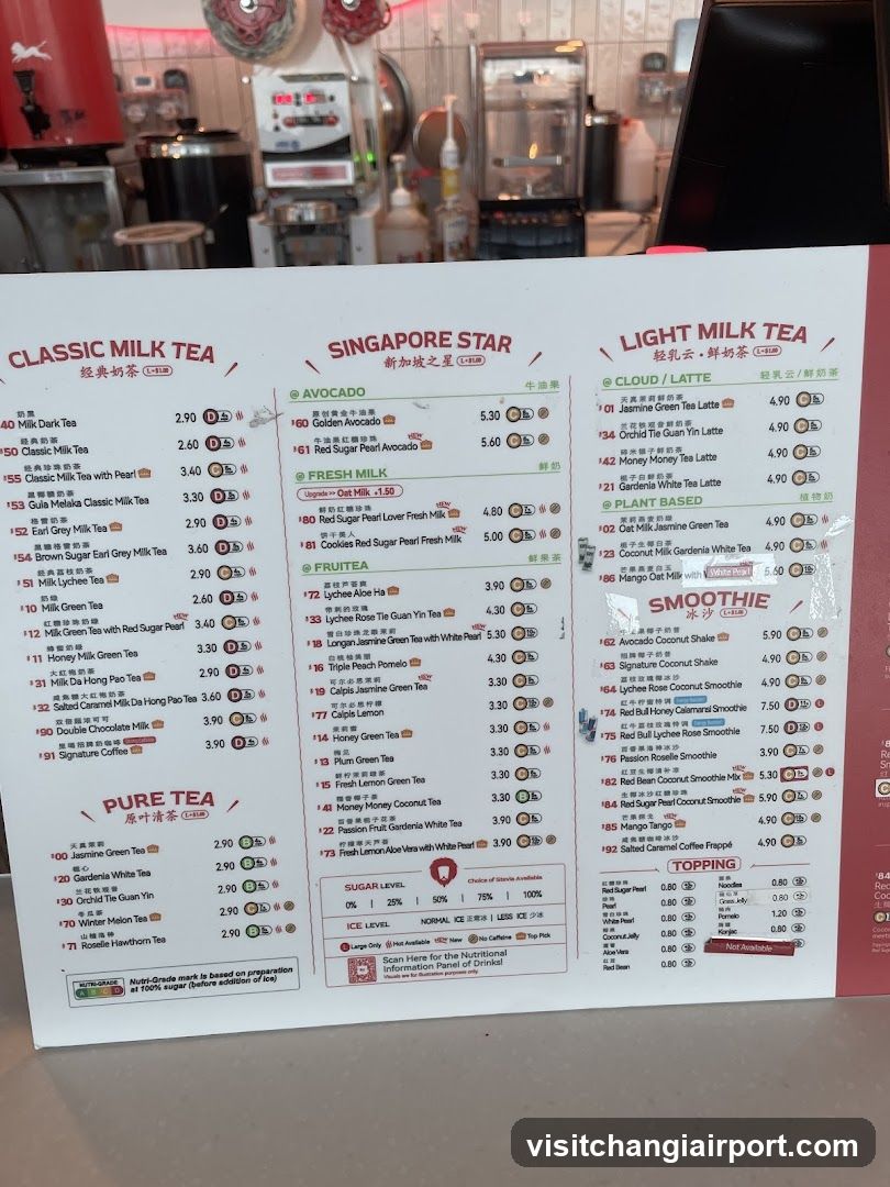Classic Milk Tea Menu