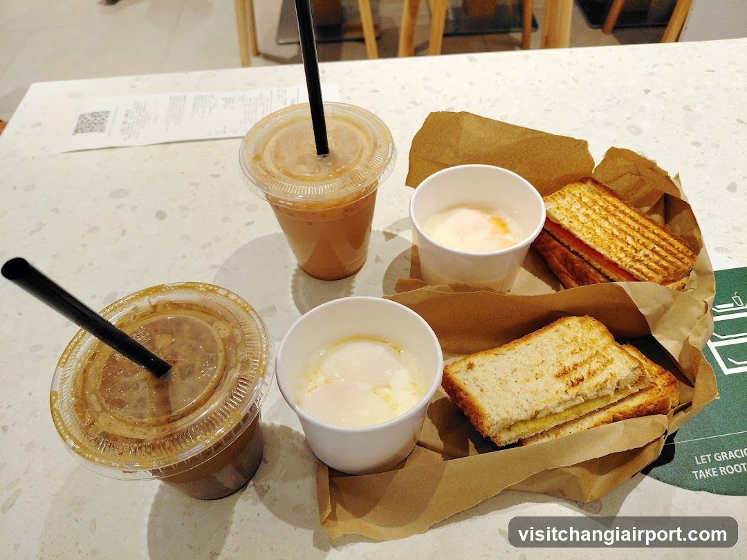 Breakfast Meal with Coffee and Toast