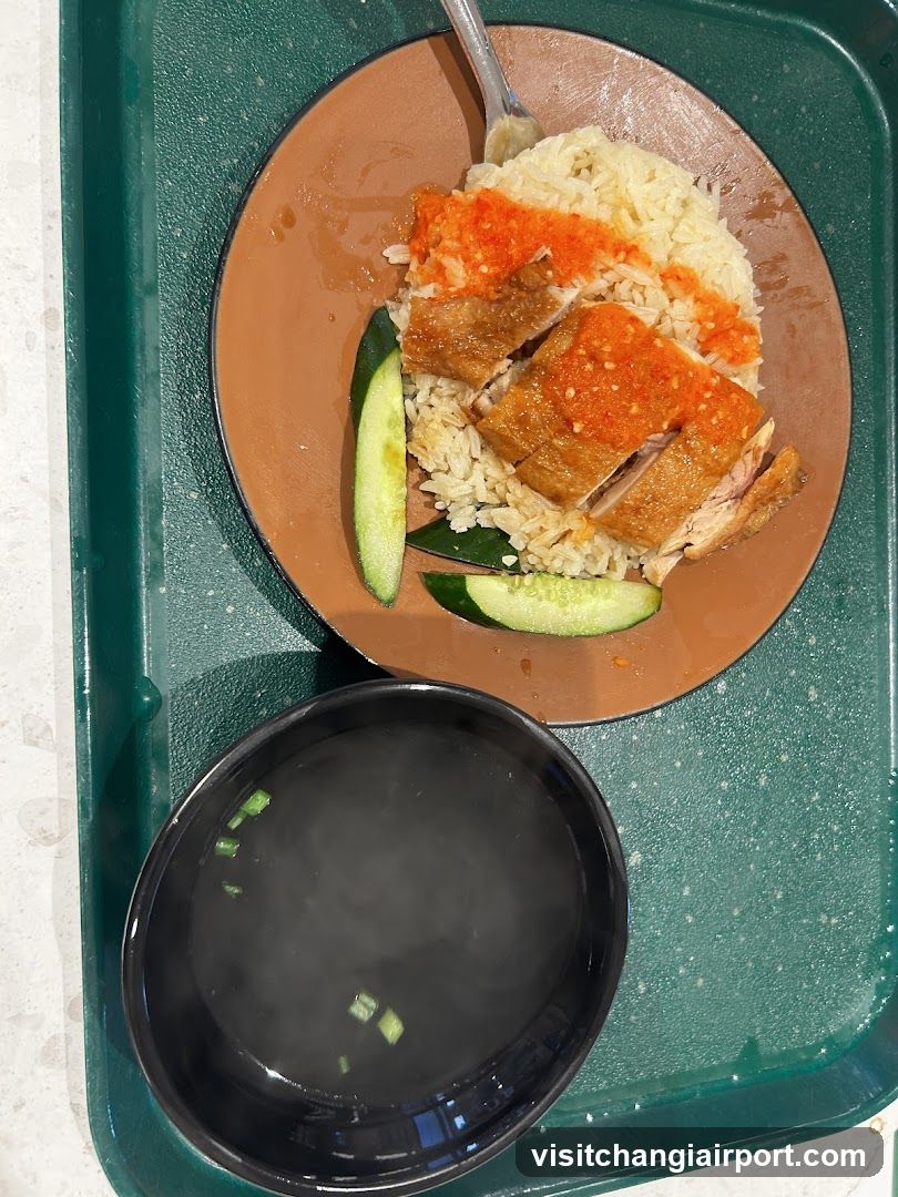 Hainan Chicken Rice with Soup