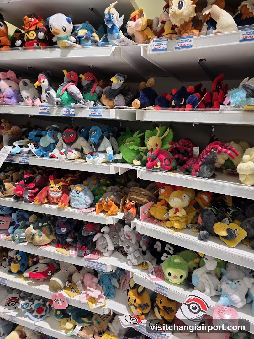 Pokemon plushies display