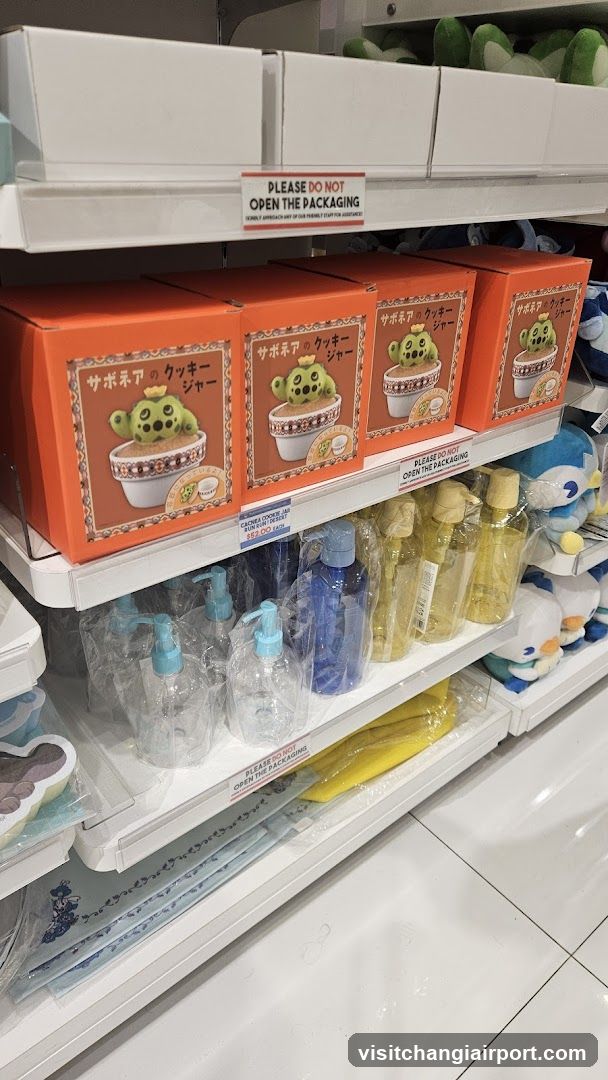 Shelf Display of Sanpo-ya Products