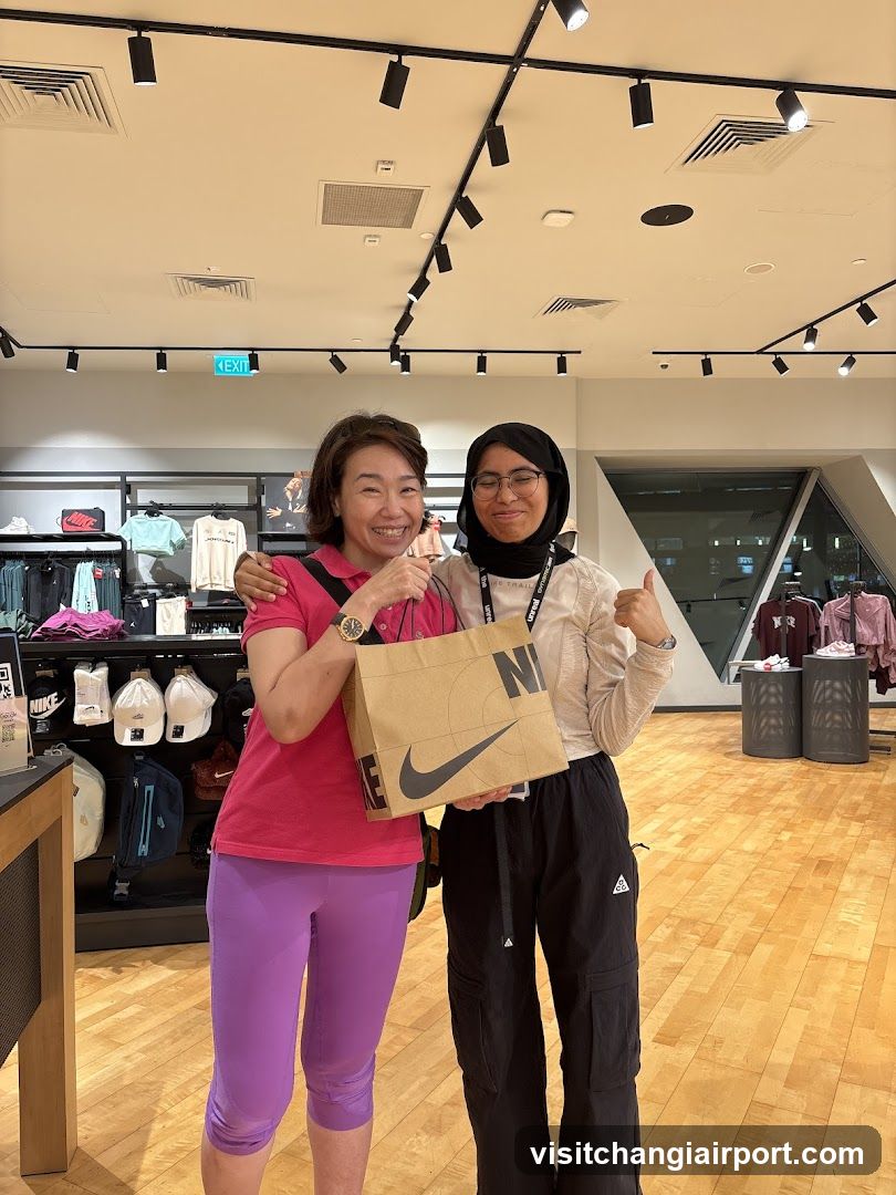 Nike Store Interior with Shoppers