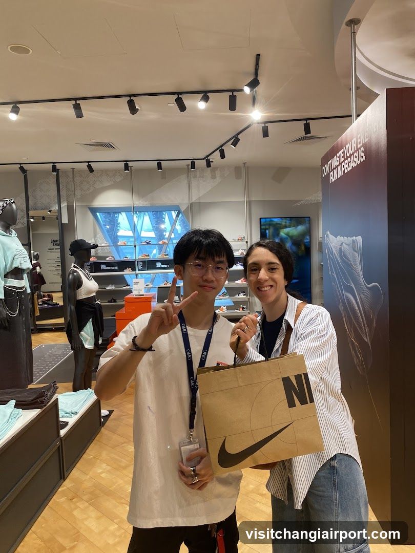 Nike Store Interior with Shoppers
