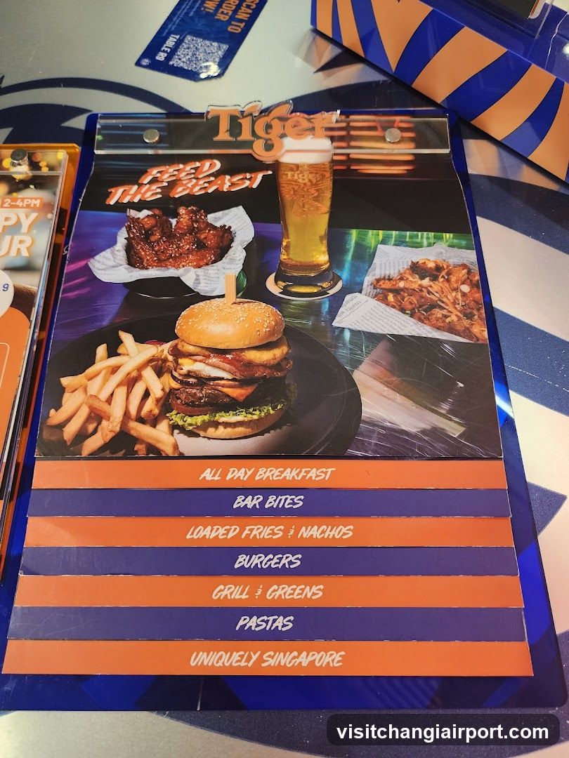 Tiger Bar Menu