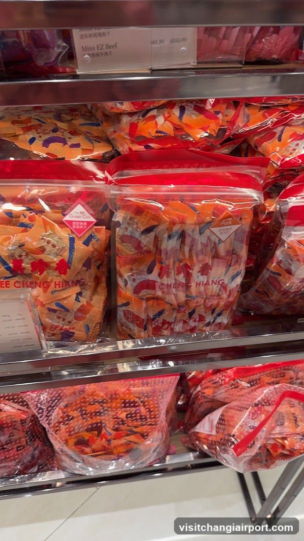 Store Shelf with Packaged Snacks