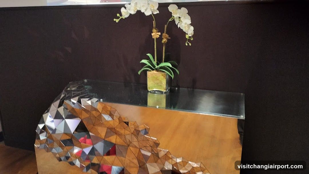 Orchid on Glass Console