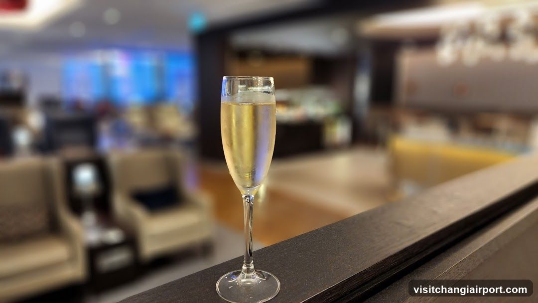Champagne Glass in Lounge Setting
