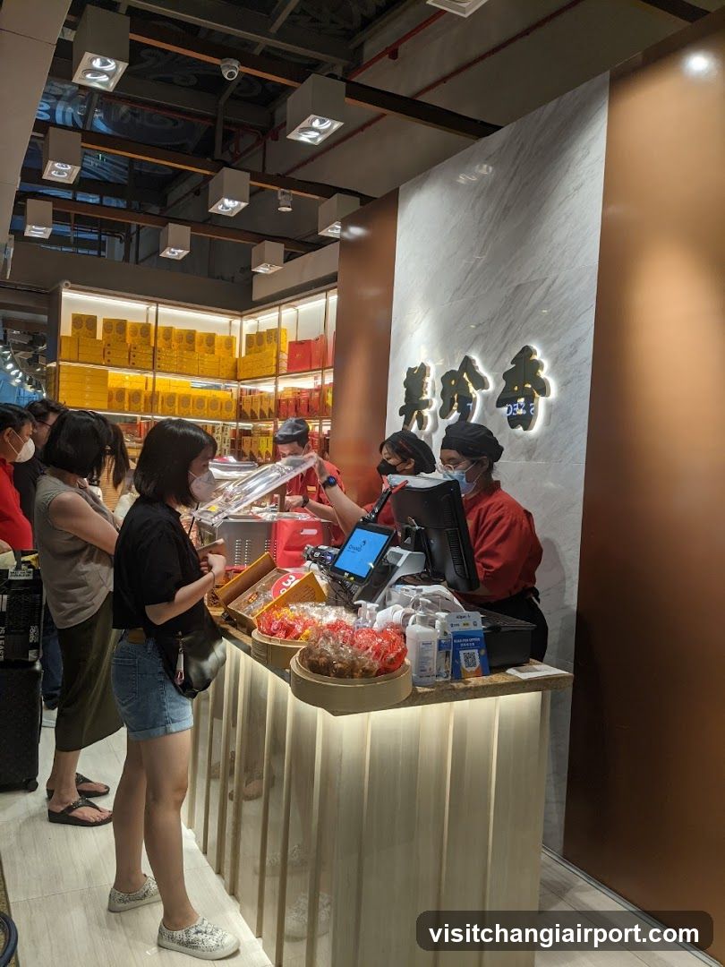 Customers at a retail counter